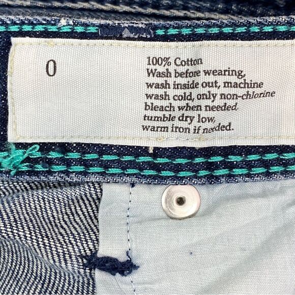 Ann Taylor Loft Boyfriend Jean Shorts Blue 0 Bermuda Distressed - Picture 6 of 8